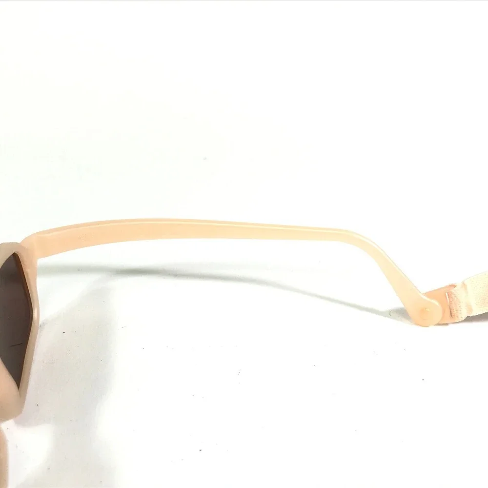 Miraflex Sunglasses NEW BABY 2 Nude Rectangular Frames with Red Lenses